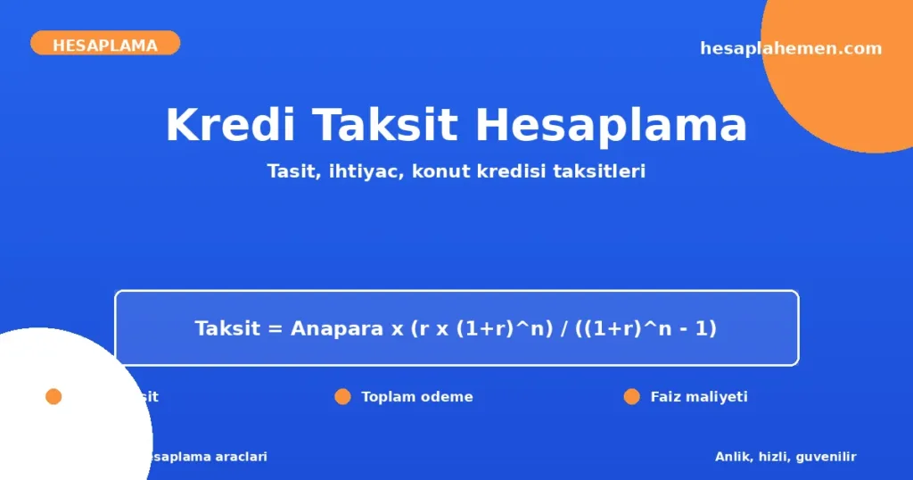 Kredi Taksit Hesaplama