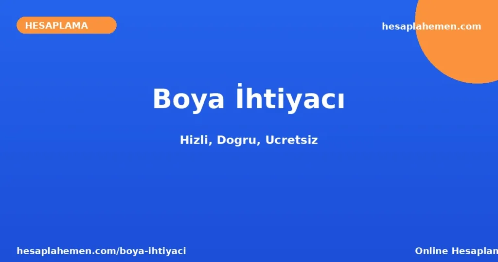 Boya İhtiyacı
