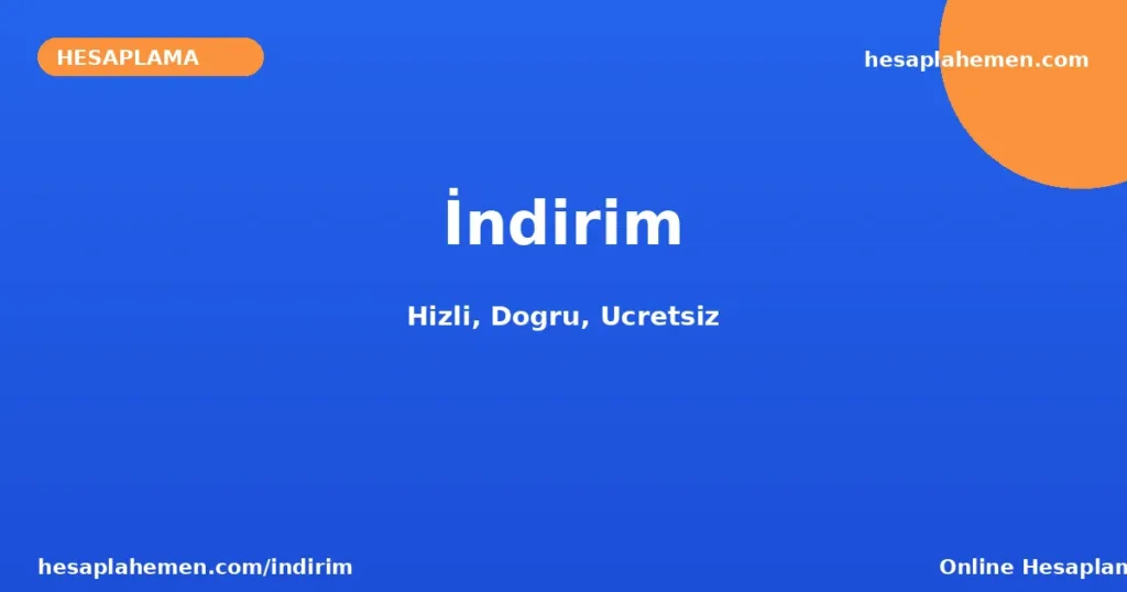 İndirim Hesaplama
