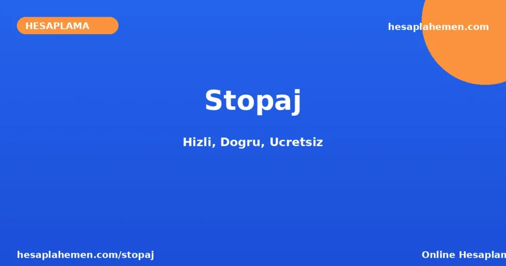 Stopaj Hesaplama