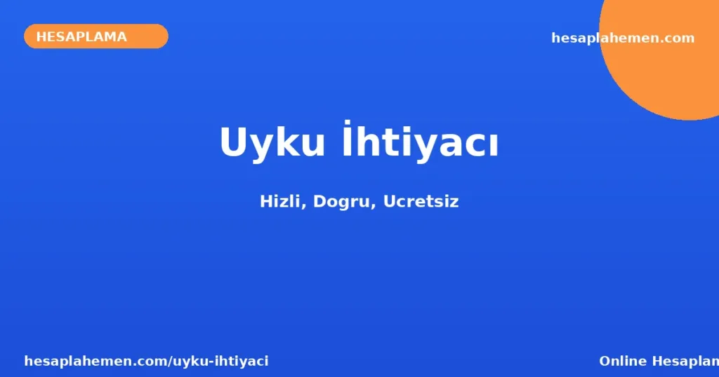 Uyku İhtiyacı