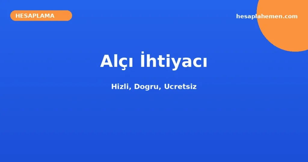 Alçı İhtiyacı